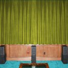 LEMON GREEN-VINTAGE COTTON VELVET BLACKOUT WINDOW/DOOR LINED CURTAIN,90''W X 72"H