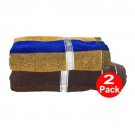 Large Pool Towel Cabana Stripe, Coffee Brown & Royal Blue, Cotton,Soft & Absorbency-36"X72"