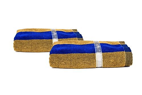 Large Pool Towel Cabana Stripe,Royal Blue,Cotton, Easy Care,Soft & Absorbency-36"W x 72"H