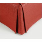 New Queen Size 18" Drop 100% Dupioni Silk Box Pleated Bedskirt/Valance - BURGUNDY
