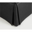 New Cal King Size 15" Drop 100% Dupioni Silk Box Pleated Bedskirt/Valance - Black New Cal King Size 15" Drop 100% Dupioni Silk Box Pleated Bedskirt/Valance - Black