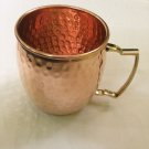 24 Ounce Hammered Copper Moscow Mule Mug 100% Pure Copper Brass Set of 4