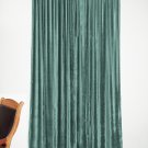 New Blackout 100% Cotton Velvet Curtain Single Lined Panel 54"W by 84"H - Aqua