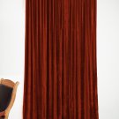 New Blackout 100% Cotton Velvet Curtain Single Lined Panel 54"W by 84"H - Bronze