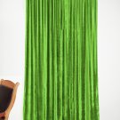 New Blackout 100% Cotton Velvet Curtain Single Lined Panel 54"W by 72"H - Sage Green