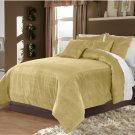Mocha Twin/Twin XL 100% Velvet & Cotton Reversible Duvet Quilt Cover Set 3pcs