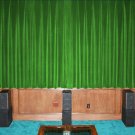 SAGE GREEN-VINTAGE COTTON VELVET BLACKOUT WINDOW/DOOR LINED CURTAIN,90''W X 54''H