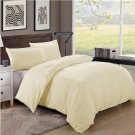 King/Cal King Size 600TC 100% Egyptian Cotton ultra soft Duvet Cover 3pcs Set ,Ivory