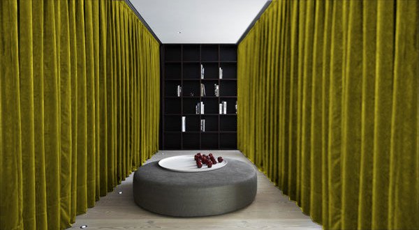 Lemon Grass Blackout Double Sided Velvet Curtain Privacy Room Divider/ Partition Panel-7W by 9H ft