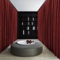 BURGUNDY Blackout Double Sided Velvet Curtain Privacy Room Divider Panel-9W by 9H ft