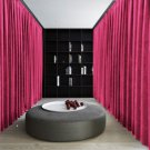 FUCHSIA Blackout Double Sided Velvet Curtain Privacy Room Divider Panel-9W by 9H ft
