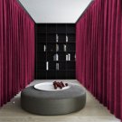 GRAPES Blackout Double Sided Velvet Curtain Privacy Room Divider Panel-9W by 9H ft
