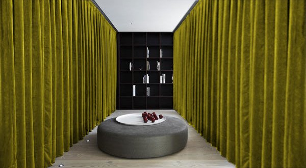 LEMON GRASS Blackout Double Sided Velvet Curtain Privacy Room Divider Panel-9W by 9H ft