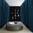 TEAL Blackout Double Sided Velvet Curtain Privacy Room Divider Panel-9W by 9H ft