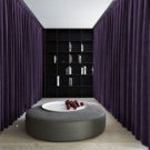 BERRY Blackout Double Sided Velvet Curtain Privacy Room Divider Panel-12W by 9H ft