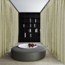 IVORY Blackout Double Sided Velvet Curtain Privacy Room Divider Panel-12W by 9H ft