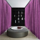 LAVENDER Blackout Double Sided Velvet Curtain Privacy Room Divider Panel-12W by 9H ft