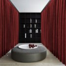 BURGUNDY Blackout Double Sided Velvet Curtain Privacy Room Divider Panel-15W by 10H ft