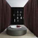 PLUM Blackout Double Sided Velvet Curtain Privacy Room Divider Panel-15W by 10H ft