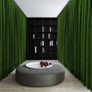 SAGE GREEN Blackout Double Sided Velvet Curtain Privacy Room Divider Panel-15W by 10H ft