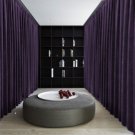 Berry Blackout Double Sided Velvet Curtain Privacy Room Divider Panel-20W by 10H ft