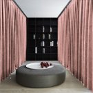 Baby Pink Blackout Double Sided Velvet Curtain Privacy Room Divider Panel-20W by 10H ft