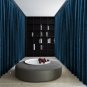 Teal Blackout Double Sided Velvet Curtain Privacy Room Divider Panel-20W by 10H ft