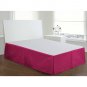 Velvet Bed Skirt King Size 15"Drop Box Pleated Sheen Bedskirt Valance | Pink