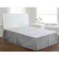 Velvet Bed Skirt Twin Size 21"Drop Box Pleated Sheen Bedskirt Valance | Silver