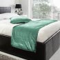 20"W X 50"H | VELVET BED RUNNER SET | Scarf | Throw | with 2 cushion cover(20"x20") | Aqua Blue