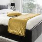 20"W X 50"H | VELVET BED RUNNER SET | Scarf | Throw | with 2 cushion cover(20"x20") | Gold