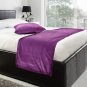 20"W X 50"H | VELVET BED RUNNER SET | Scarf | Throw | with 2 cushion cover(20"x20") | Lavender