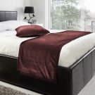 20"W X 50"H | VELVET BED RUNNER SET | Scarf | Throw | with 2 cushion cover(20"x20") | Plum
