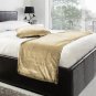 20"W X 76"H | VELVET BED RUNNER SET | Scarf | Throw | with 2 cushion cover(20"x20") | Mocha