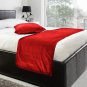 20"W X 76"H | VELVET BED RUNNER SET | Scarf | Throw | with 2 cushion cover(20"x20") | Red