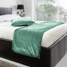 20"W X 95"H | VELVET BED RUNNER SET | Scarf | Throw | with 2 cushion cover(20"x20") | Aqua