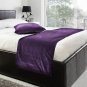 20"W X 95"H | VELVET BED RUNNER SET | Scarf | Throw | with 2 cushion cover(20"x20") | Berry