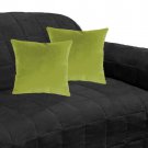 18x18" | Suede Decorative Cushion Covers Thow Pillow Covers 2PCs Shams | Lime Green
