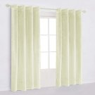 50"X64" | Eyelet Grommet Cotton Velvet Curtains Lined Panels 2pcs Drapes Window Door | Ivory