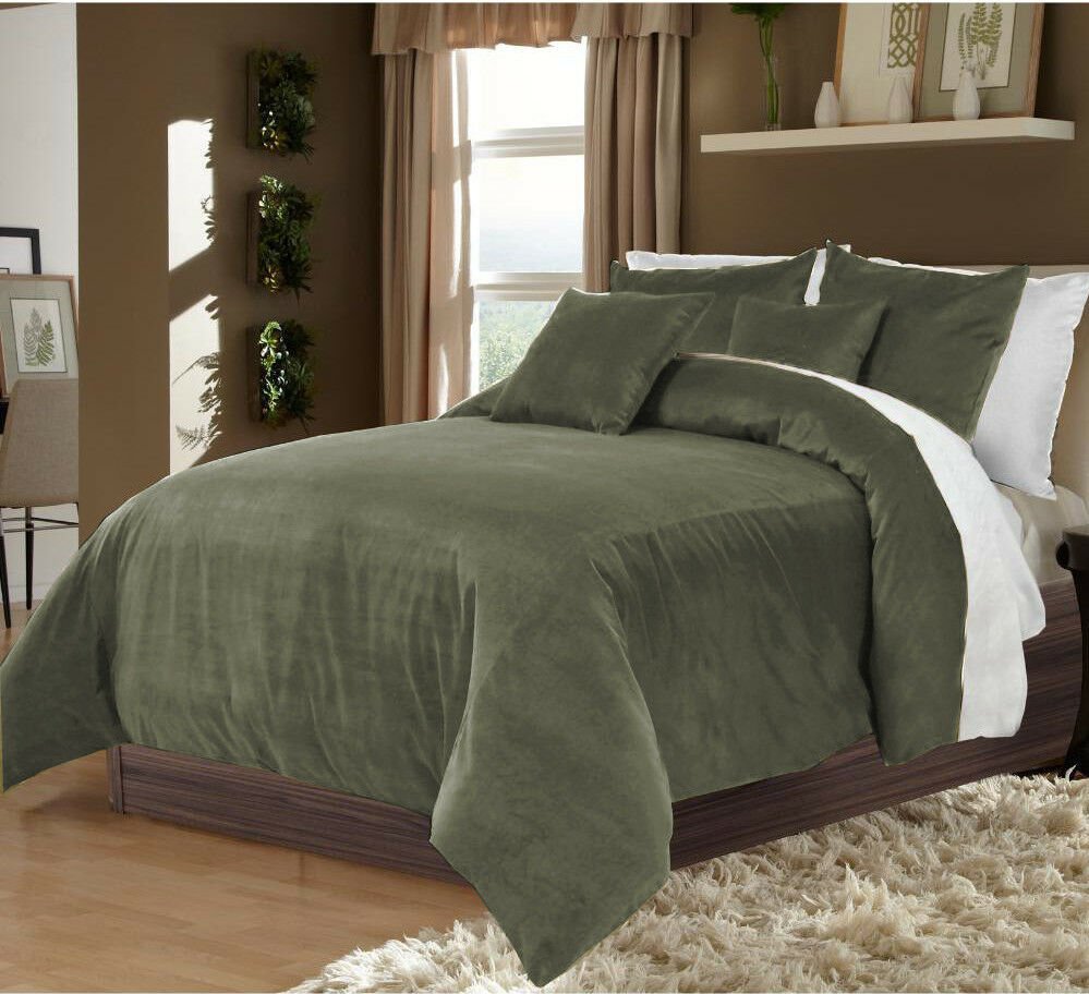 Hotel Collection Bedding,100% Velvet Stone Twin/Twin XL Duvet Quilt Cover Set