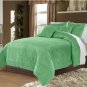 Hotel Collection Bedding,Velvet Peacock Green Full/Queen Duvet Quilt Cover Set