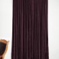 VINTAGE COTTON VELVET BLACKOUT WINDOW/DOOR LINED CURTAIN-PLUM 54''W X140''H