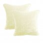 2pc Royal 100% Cotton Velvet Pillow Shams 20''by20'' IVORY Zipper Top Cover