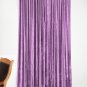 VINTAGE COTTON VELVET BLACKOUT WINDOW/DOOR LINED CURTAIN-LAVENDER 46''W X 90''H
