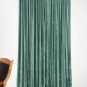 VINTAGE COTTON VELVET BLACKOUT WINDOW/DOOR LINED CURTAIN-AQUA 54''W X 63''H