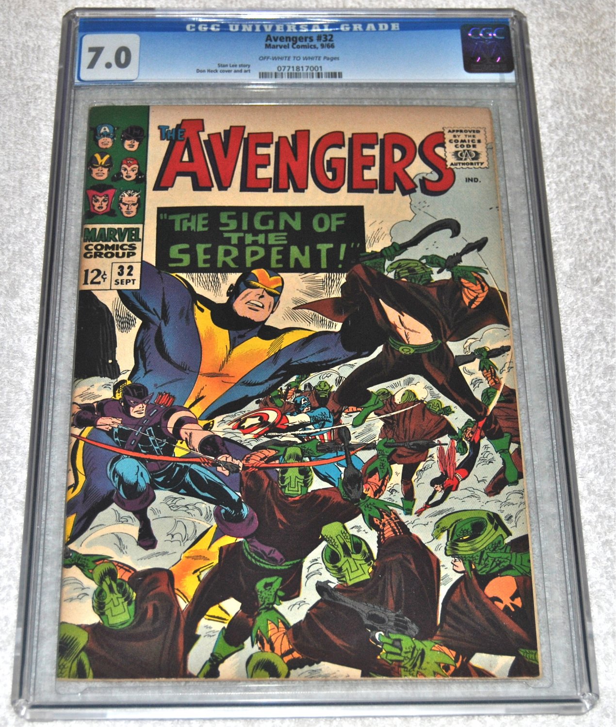 Avengers #32 1966 (1963 Series) CGC'd Very Fine 7.0 Condition