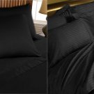 1000 TC 100% EGYPTIAN COTTON 3 PCs FLAT SHEET SET BLACK ALL SIZE