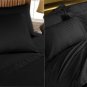 1000 TC 100% EGYPTIAN COTTON 3 PCs FLAT SHEET SET BLACK ALL SIZE