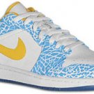 Air Jordan 1 Low White/Chlorine Blue-Sonic Yellow West Side