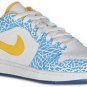 Air Jordan 1 Low White/Chlorine Blue-Sonic Yellow West Side